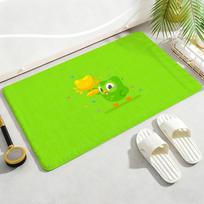 Duolingo pelėda Duo 2 grindų kilimėlis minkštas sutirštintas flanelinis durų kilimėlis neslystantis svetainės kilimas namų dekoras 40x60cm white