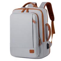 40L Large Capacity Travel Backpack, Lightweight Carry On Daypack, Casual Multi-purpose Bookbag for Weekender College Office Outdoor Use pilka