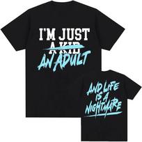 Aš tik vaikas Spausdintas Marškinėliai SIMPLE PLAN Dizainas Grafiniai Marškinėliai Vasariniai Apvalia Kaklo Trumpomis Rankovėmis Medvilniniai Marškinėliai Unisex Streetwear Prin... 4XL įvairiaspalvis