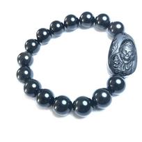 Sun Wukong Obsidian Jade Buddha Pendant Necklace for Loyalty and Righteousness black