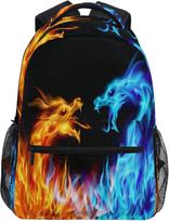 Cool Dragon Blue Galaxy Backpacks For Girls Boys Elementary School Bag Kids Bookbag Personalized Travel Daypack 3rd 4th 5th Gra blue