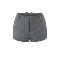 2026 New American Spicy Girl A-line Bodycon Hot Pants: Thickened, Stretchy, Figure-Flattering, Three-Quarter Length, Slimming Shorts Medium tamsiai pilka spalva
