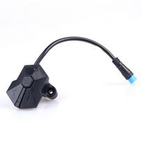 Elektrinio dviračio jungiklio valdiklis 4 kontaktų jungiklio mygtuko valdiklis, skirtas „Bafang Central Motor P850c“. (controller) black