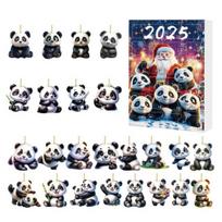 2025 Kalėdinis Panda Advento Kalendorius Animacinis 2D Akrilinis Pandos Pakabukas Atskaitos Kalendorius Daugiafunkcinės Namų Dekoracijos G gray