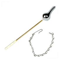 Universals Toilet Tanks Flush Lever Replacement Front Mount Toilet Trip Levers with Flapper Chains Easy to Install 1 gray