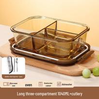 High Borosilicate Glass Lunch Box brown