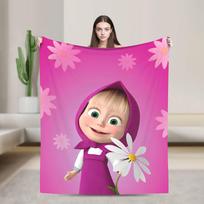 Blankets  Soft Warm Street M-Mashas and B-Bears Trend Plush Throw Blanket For Couch Chair Sofa Bed Picnic Flannel Bedspread Bed 80x60in