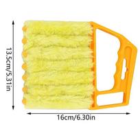 Window Cleaning Brush Microfiber Air Conditioner Cleaning Duster Cleaner Wash Venetian Blind Blade Cleaning Cloth Kitchen Tool geltona