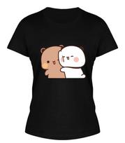 Mielas pandų meškiukas Bubu Dudu marškinėlis Pora Meilė Bubu ir Dudu pandų meškiukų marškinėlis 4XL beige
