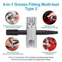 Grease Zerk Fitting Removal Tool Set – 1/8 & 1/4 NPT black