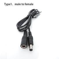 1m 5.5mm 2.1mm DC male to male to female Extension Cord Wire Power supply connector Cable For CCTV Cameras strip light male to female