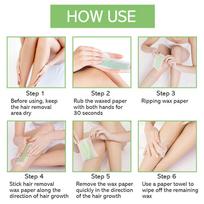 Wax Strips Hair Removal Wax Strips for Arms Legs Underarm Hair Eyebrow and Bikini Hair Removal beige