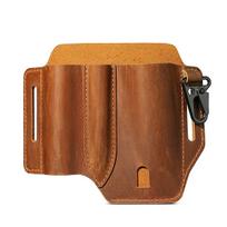 Leather Multitool Sheath Waist Bags Cowhide EDC Pouch Organizer for Tactical Pocket Knife, Flashlight & Pen Belt Pouch for Men ruda