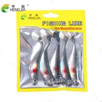 5 vnt. 8.8CM-5G Minkšti sliekų masalai Silikoninis masalas Jūros žuvis Swimbait Vobleriai Prekės Žuvies reikmenims yellow