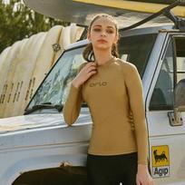 Oleullo Rash Guard Top Orwt007 Gold Surfing Wear Gold/S brown
