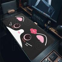 Cute Cat Mouse Pad Large Deskpad Extended Mousemat Simple Animal Tablemat Rubber Xxl Keyboard Desk Mat Kawaii Office PC Mousepad 30x60cm black