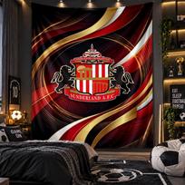 Sieninis gobelenas Sunderland futbolo spaudinio audinys svetainei, miegamajam, namų dekoravimui 130cmx150cm