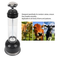 Calf Breathing Pump Respirator Easy to Operate Versatile Newborn Calf Sputum Suction Equipment for Farm black