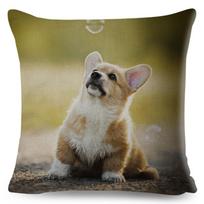 Cute Welsh Corgi Pembroke Dog Printed Pillowcase Decor Pet Animal Cushion Cover for Sofa Home Car cm Polyester Pillow Case 40x40cm