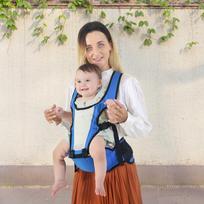 Multifunctional Baby Hip‑Seat Carrier, Front & Back Carry Infant Sling, Portable Baby Carrying Stool Cross‑Border Maternity Baby Supplies Blue beige