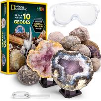 „National Geographic“ mokslo rinkinys „Atidaryti 10 geodų ir tyrinėti kristalus“ NGGEO10 [National Geographic] [prekė] gray