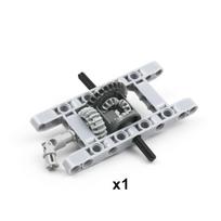 Naujas Atvykimas MOC Techninės Dalys Statybiniai Blokeliai Plytos Diferencialiniai Pavarų Rinkiniai Techninis Rėminis Diferencialo Rinkinys Pakuotė white