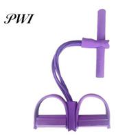 Flexibility Training Strap 4/6-Tube Pedal Puller Resistance Band with Handle Multifunction Elastic Yoga Sit-up Muscle Tension Relief Pull Rope violetinė
