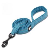 Mesh Padded Dog Leash Reflective Nylon Pet Walking Leash Soft Breathable Handle For Small Medium Large Dogs Outdoor Daily Use XS 1.0cmX200cm mėlyna