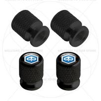 For Piaggio Emblem Vespa 250 300 MP3 Sprint Primavera 150 4Pcs Aluminum TRWF3 Motorcycle Tire Valve Caps Wheel Stem Air Dust Covers black