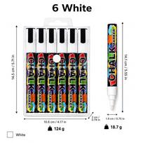 Water-Soluble Whiteboard Marker: Multi-Tip Liquid Chalk Pen for Drawing & Graffiti black