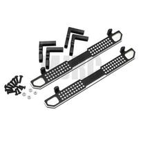 2PCS Metal Black Side Pedal Rock Sliders for 1/10 RC Crawler Car Trax TRX4 TRX-4 juoda