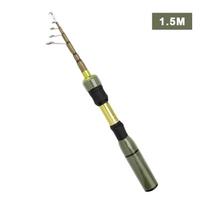 1.5/1.68M Portable Telescopic Micro Fishing Rod UL Super Short Stream Rod Lightweight Trout Creek Fishing Equipment gray
