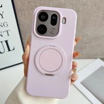 Skystas silikoninis minkštas dėklas, skirtas Oppo Find X9 ir Find X9 Pro, su magnetu, kūdikio odos liesti, atsparus pirštų atspaudams, 360° besisukantis stovas Choose your model&OPPO Find X9 gray