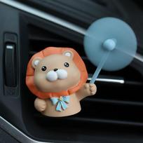 Kūrybingas animacinis automobilio oro išleidimo angos pramogų parko dekoracijos mielas mažas gyvūnas oro kondicionieriaus oro išleidimo angos priedai automobilio dekoras lion brown