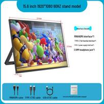 144Hz HD Portable Monitor for Mobile, Laptop, PS5/Switch 15.6" IPS/1080P/60Hz Stand