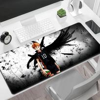 Volleyball Boy Haikyuu Mousepad HD Printing Computer Gamers Locking Edge Nonslip Mouse Pad XXLxcm Keyboard PC Desk Pad 30x80x0.2cm gray