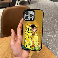 The Kiss G-Gustav Klimt P-Painting    Phone Case For iPhone17,16,15,14,13,12,11 Plus,Pro Max Colored Silver Plated Inside Cover iPhone13PRO