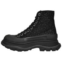 Alexander McQueen Tread Slick Glitter High Top 'Black' Women's 666806W4JF41000 40 black