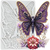 Butterfly Silicone Molds Butterfly Flower Fondant Mold Cake Decorating Tools Cupcake Topper Chocolate Candy Craft Gum Paste Polymer Clay pilka spalva