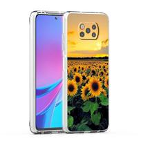 Gražus saulėgrąžų telefono dėklas Xiaomi Poco X3 NFC F3 M3 X4 X5 Pro 5G Mi 11 12 Lite Ultra 11T 11X 12T Pro 11i minkštas skaidrus dėklas Mi 11 Ultra