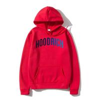 Gradient‑arc Men Hoodie Front Curved Blue‑gradient Bold Letter Chest Print Pullover For Trendy Daily Casual Street Outfits 3XL violetinė