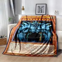 Anime Yu Gi Oh Card Throw antklodė Mėlynos akys Baltas Drakonas Anime animacinis filmas Minkštas pliušinis antklodė miegamojo lovatiesė Namų dekoras 30x40in