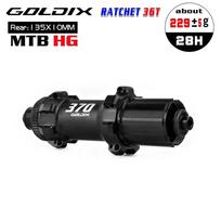 Goldix 370 Boost Hub 28 Holes Mtb Rear 12X148 15X110 Front Center Lock Noisy K7 Cube Straight Pull 12-Speed Ratchet 36T Center Lock black