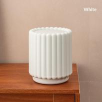 New 2026 Mini Desk Trash Can With Press Open Lid, Large Mouth Sunflower Design Household Waste Bin A1 white