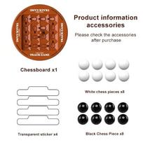 Logic Chess Track Game Educational Toy, Track Chess Game, Four in A Row Game, Fun Table Top 2 Players Puzzle Board Game Set brown