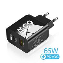 PD GaN C tipo USB 65W Mobiliojo Telefono Įkroviklis Greito Įkrovimo Maitinimo Adapteris Skirtas Samsung Hawei Quick Charge Sieninis Įkroviklis