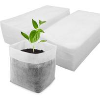 Biologiškai skaidus neaustinis sodinukų ir gėlių sodinimo maišelis 12*12cm 100 folds balta