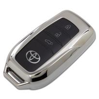 YOURS TPU Smart Key Case for Toyota Vehicles [Silver] Key One Size black
