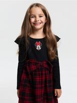 Sinsay - Medvilninė suknelė su išsiuvinėjimais Minnie Mouse - multicolor