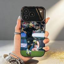 L-Left-Foot-L-Lamine Y-Yamal Phone Case For iPhone17 16 15 14 13 12 Pro Max Grey Black Matte Laser Metallic Aurora Funda iPhone16promax black